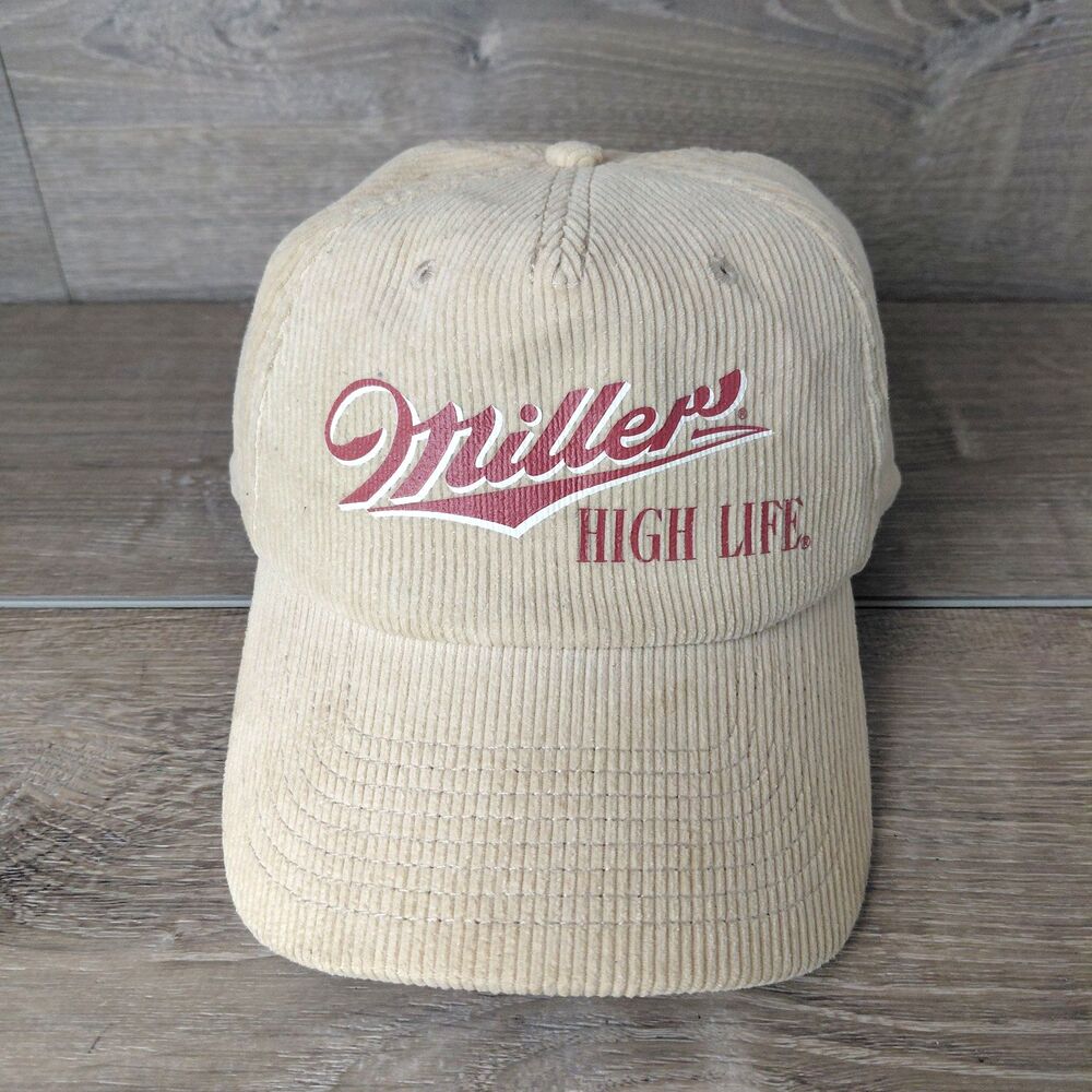 Miller High Life Corduroy Hat American Needle Snapback Beer Baseball Cap VTG Y2K
